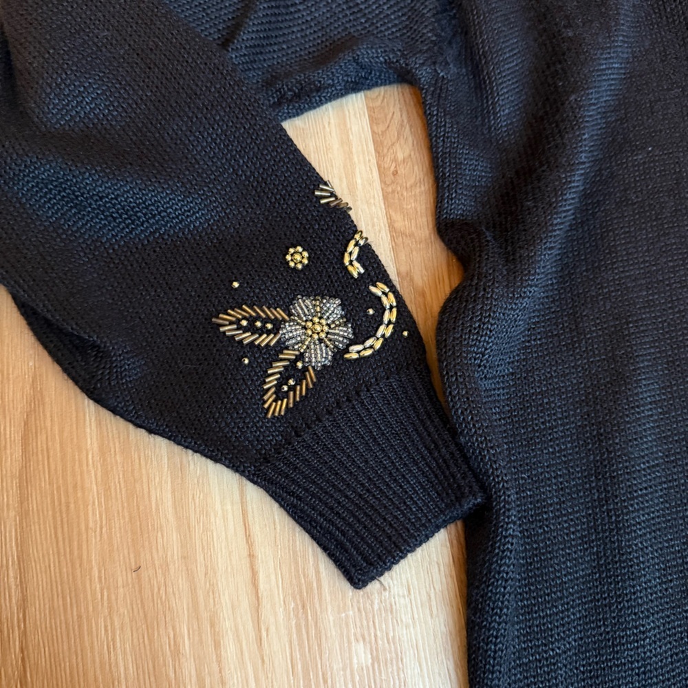 Vintage Dana Scott Beaded Sweater - Picture 4 of 8